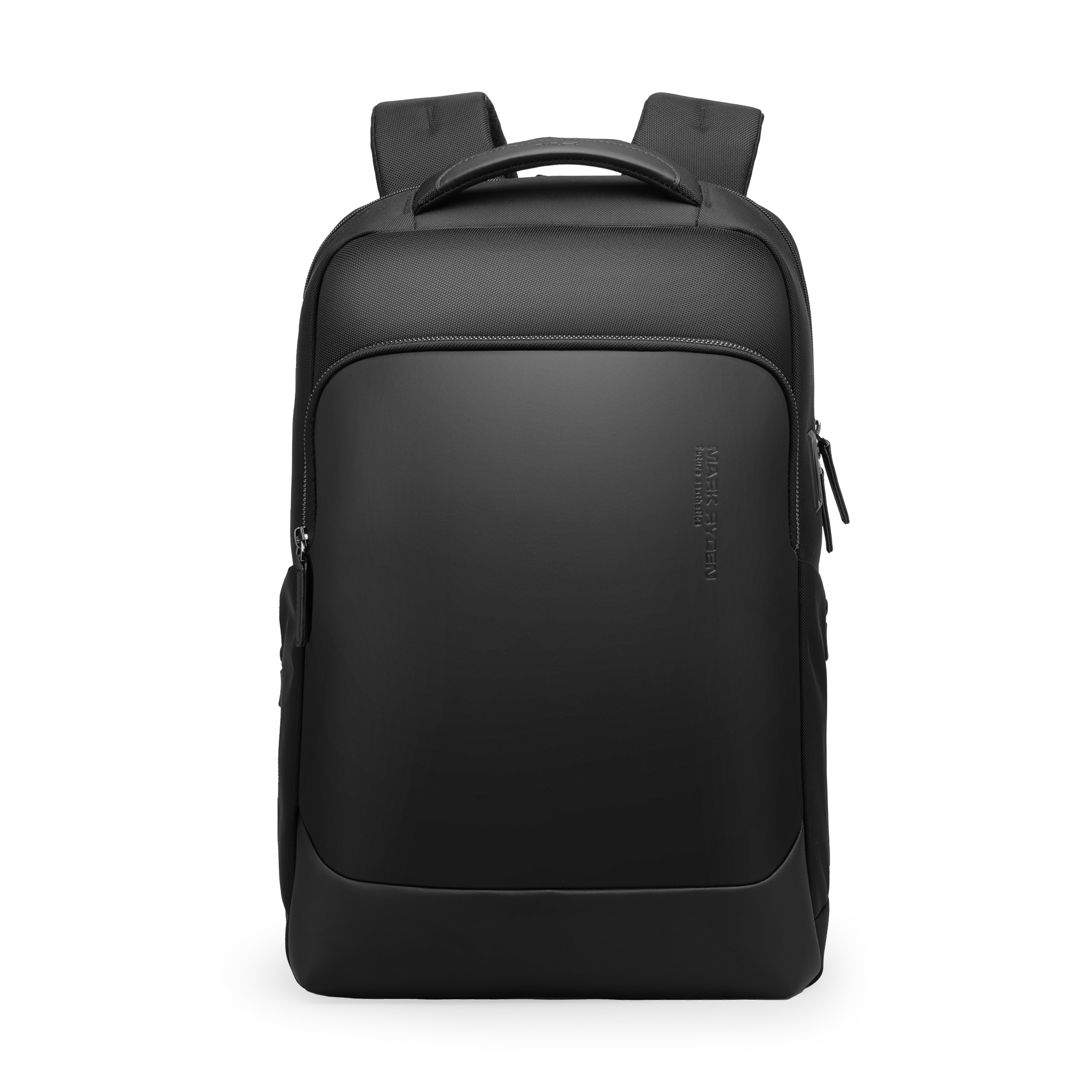 Premium black leather backpack by Mark Ryden Global with multiple compartments