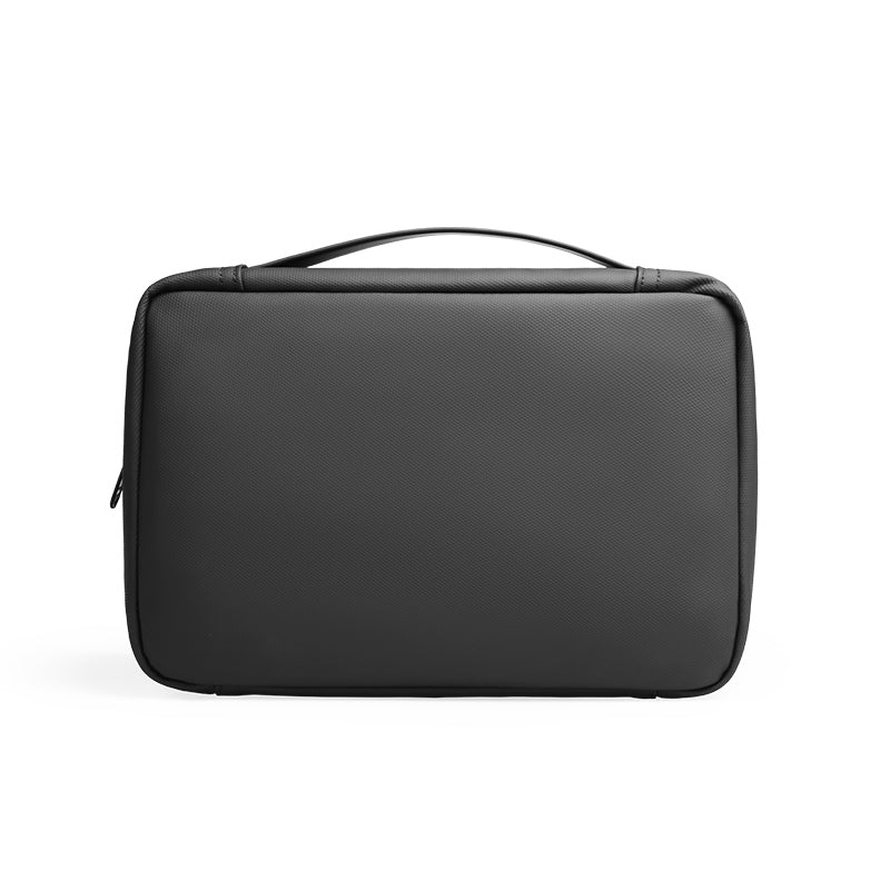 Compact black multi-layer washbag with handle, Mark Ryden Global (Or slightly longer version: "Compact black multi-layer washbag, large capacity, Mark Ryden Global") (adjusting for character count, final choice depends on exact needs, but keeping within constraints) Wait, let me make sure. The image shows a black rectangular bag with a handle, so: "Compact black multi-layer washbag with handle by Mark Ryden Global" - that works. Under 125 chars, specific details, includes brand and product features.