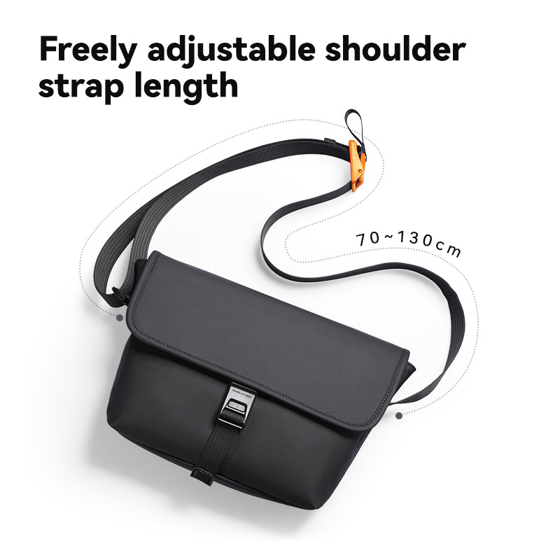 Mark Ryden Global black business casual crossbody bag with adjustable strap