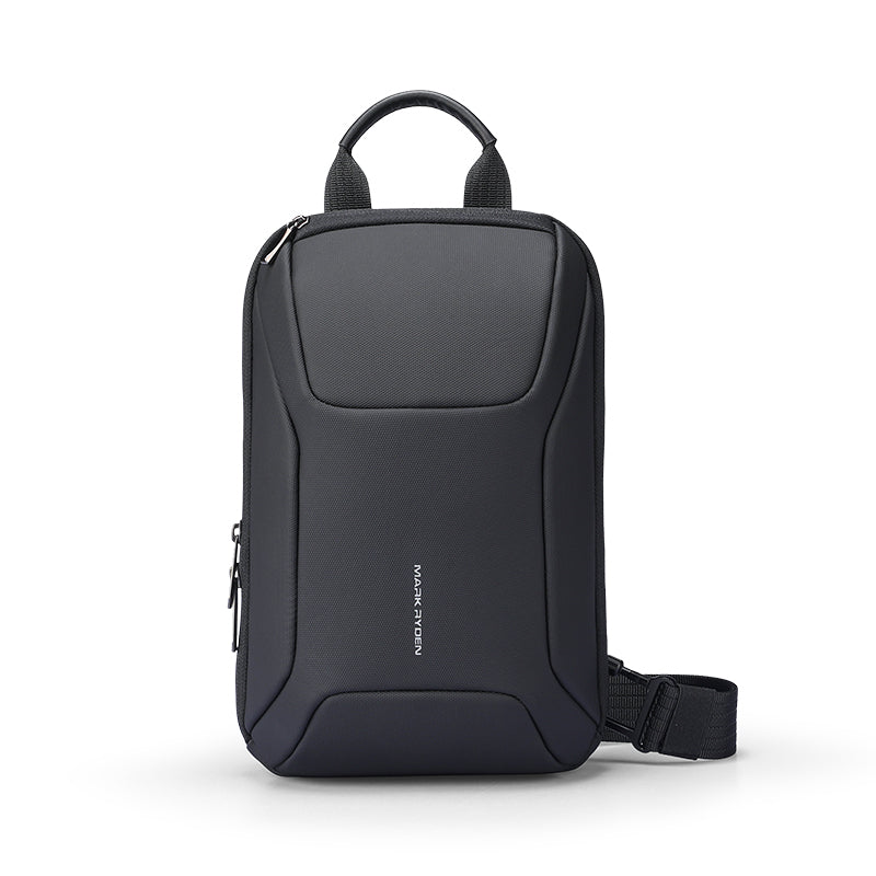 black laptop backpack with chest strap StealthChest F_MR707: High Quality RFID-Secure Chest Bag for Urban Operator