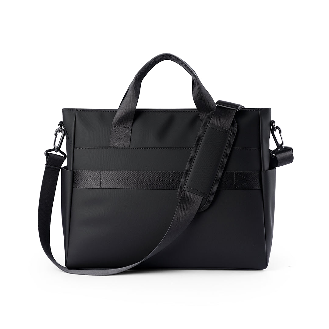 CarryDuo: Laptop Tote Bag with Side Pockets & Adjustable Shoulder Strap