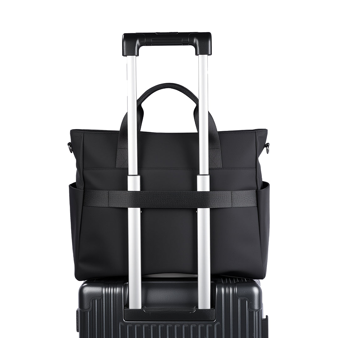 CarryDuo: Laptop Tote Bag with Side Pockets & Adjustable Shoulder Strap