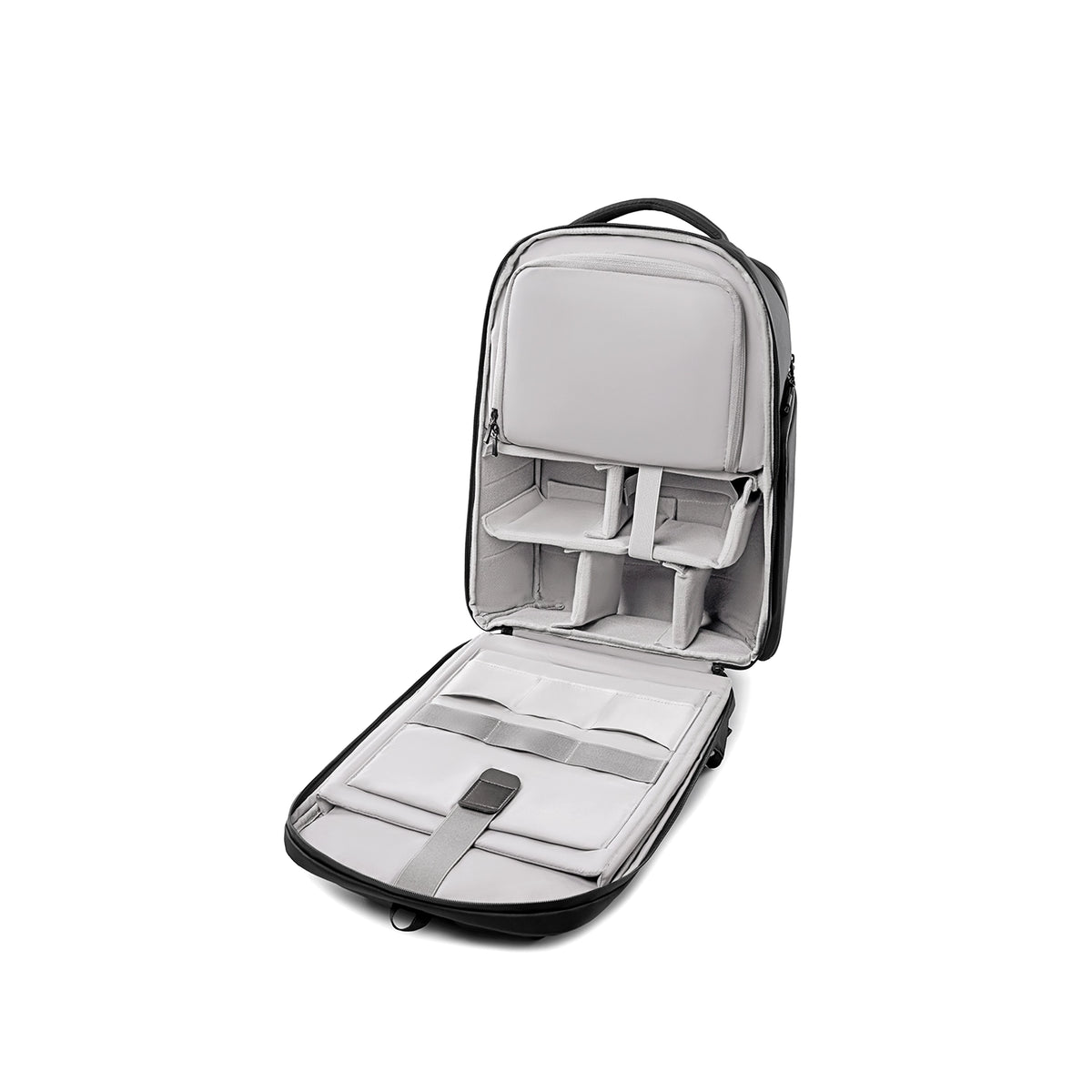 VaultCam: 17.3" Laptop Camera Backpack with Customizable Dividers for Creators