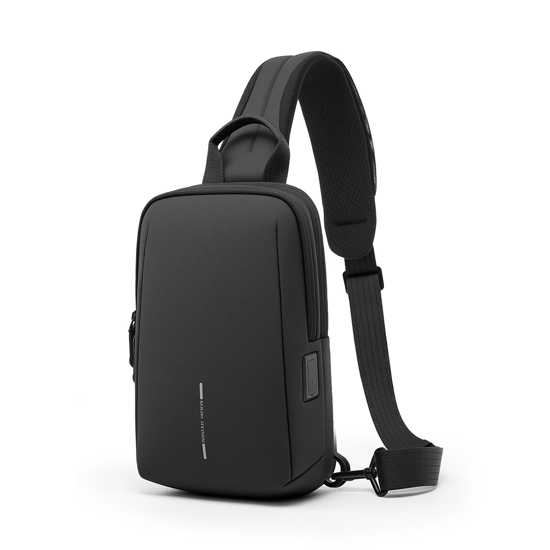 TechPouch: Crossbody Chest Bag with USB Port & iPad Mini Compatible