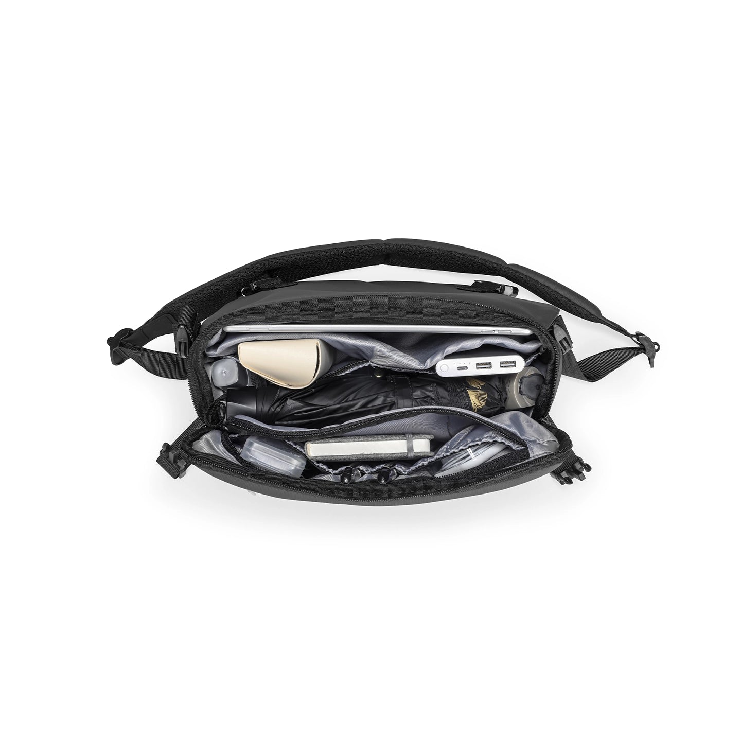 Harvey: Leather Waterproof Multifunction Messenger Bag
