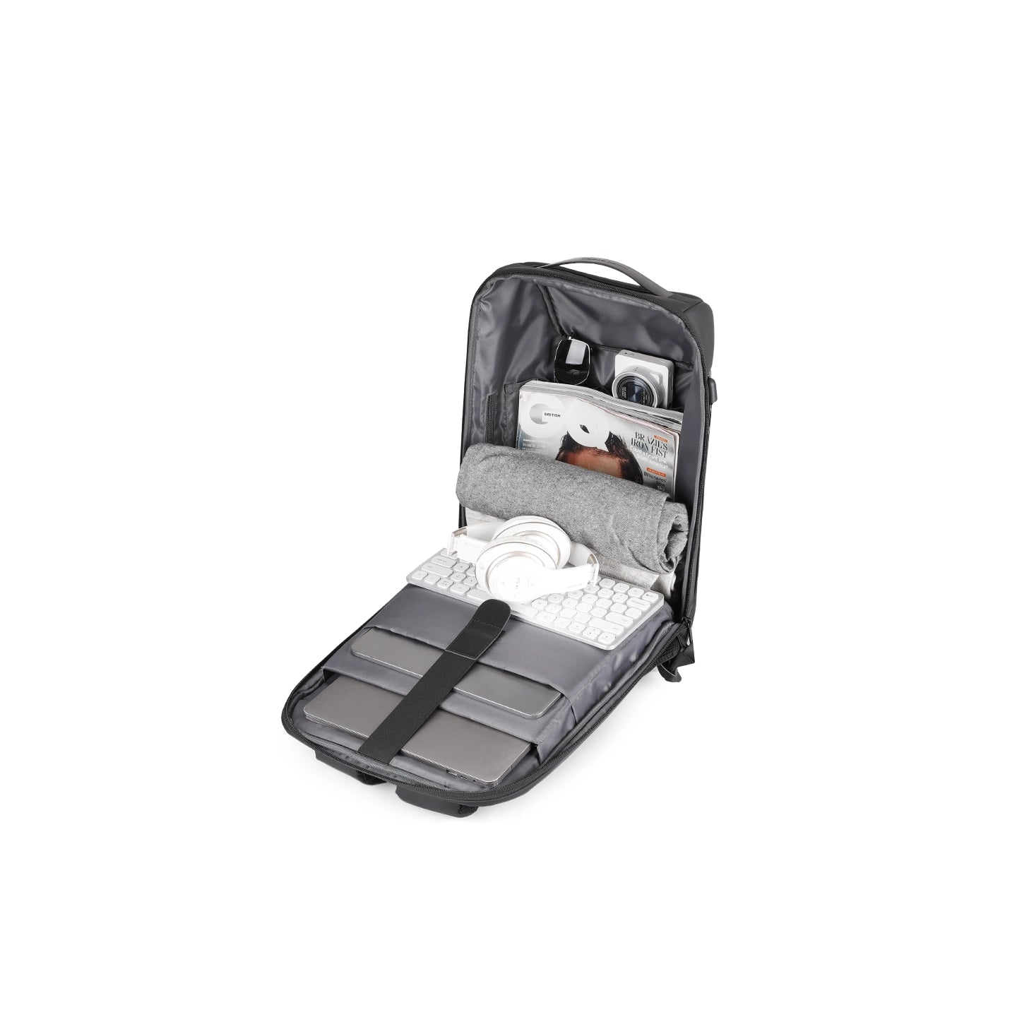 ODYSSEY : Sac à dos pour ordinateur portable avec chargement micro et USB avec serrure antivol TSA