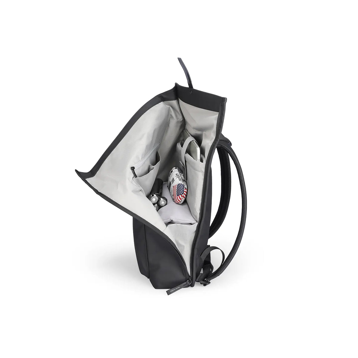 Trendy: Lässiger Rucksack aus Leder mit mehreren Fächern