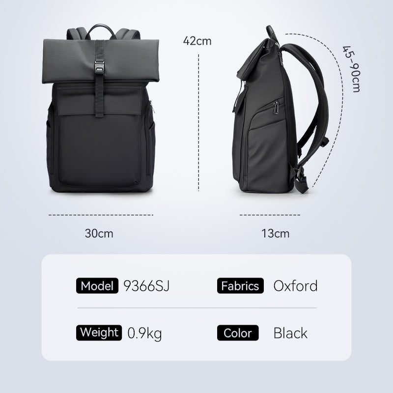 Mark Ryden Global Anti-Theft Black Oxford Backpack Model 9366SJ Daily Commute