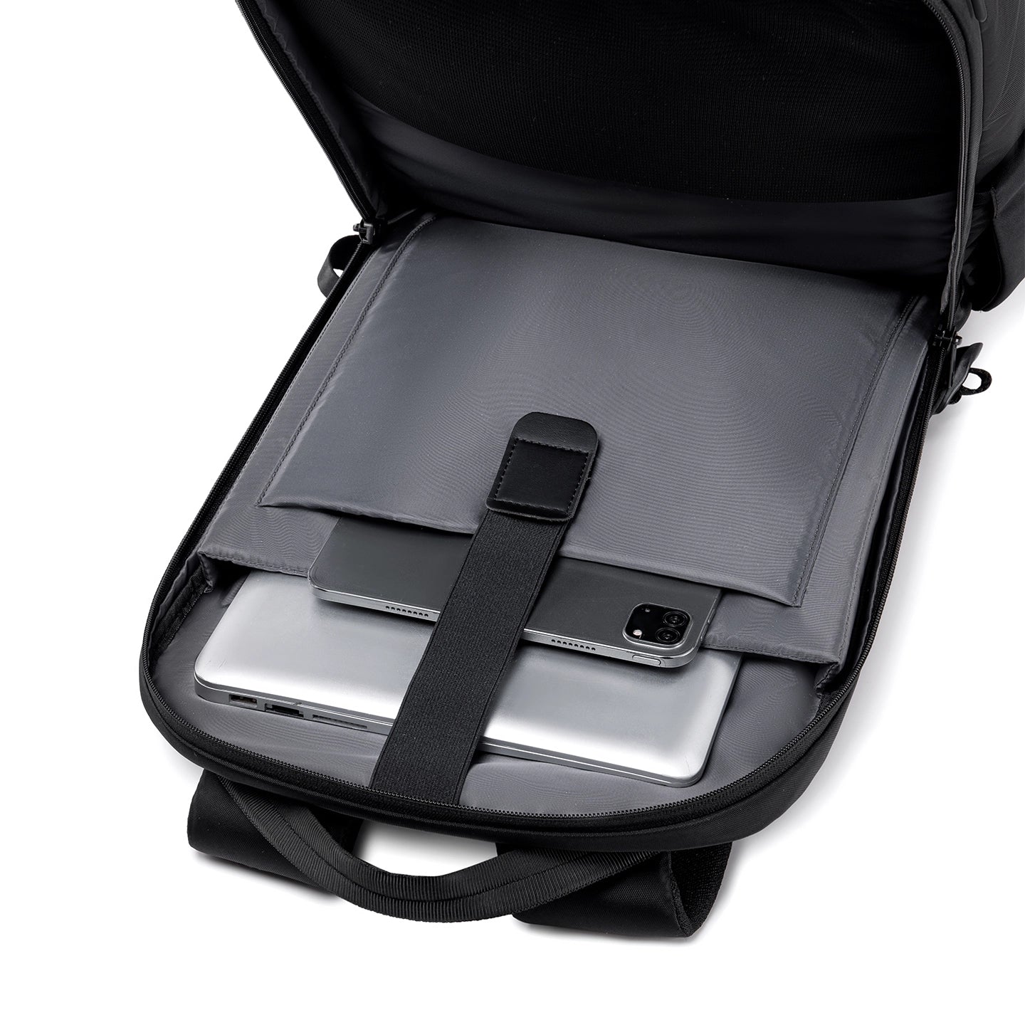 MARK RYDEN Globalist backpack interior - 180° clamshell opening with laptop/phone storage