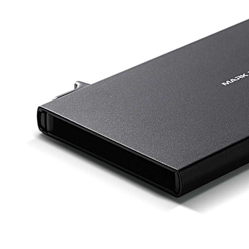 Mark Ryden Global's sleek black ultra-thin metal card holder for anti-theft protection