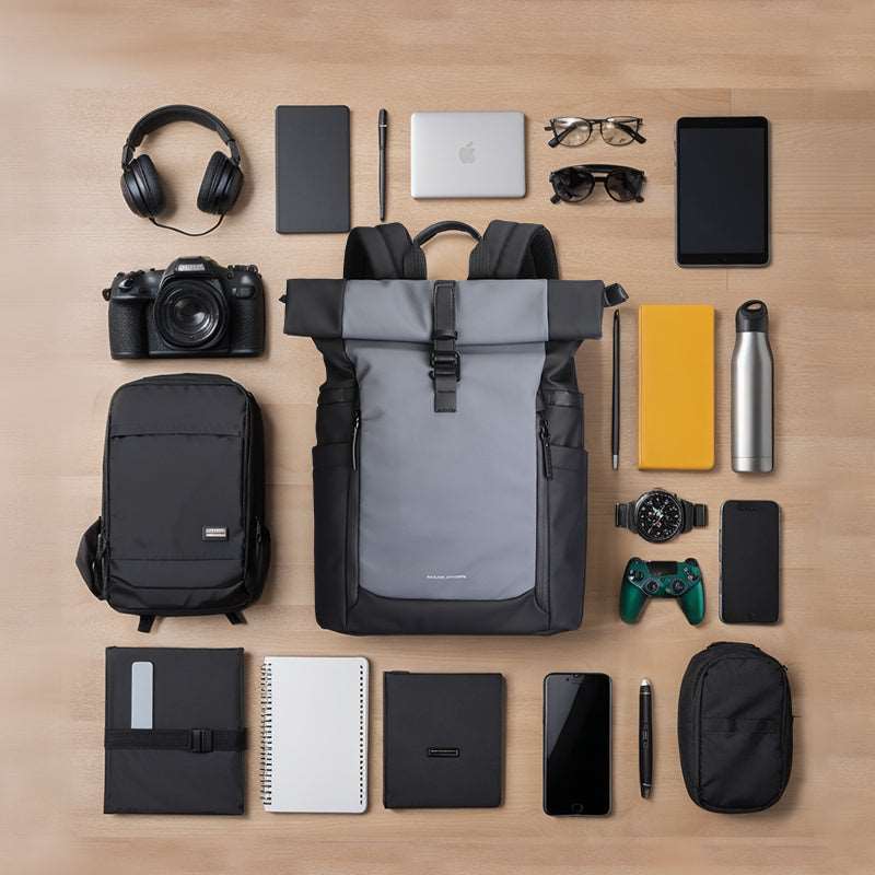 MARK RYDEN DynaPack sleek gray/black multi-compartment laptop backpack