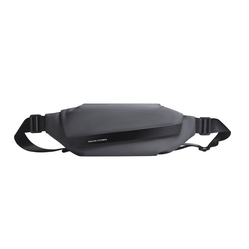 Peiano gray Oxford material elegant lightweight waterproof crossbody bag by Mark Ryden with black adjustable straps and sleek design