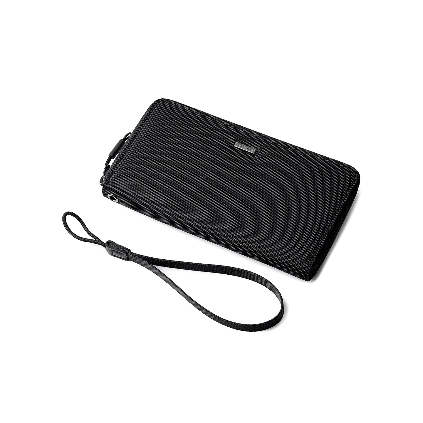TetherZip: Wristlet Coin Wallet with Detachable Carry Strap and Inner Zipper Pocket