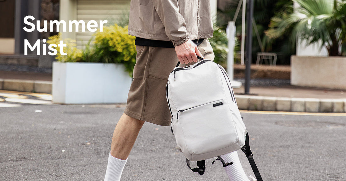 Mark Ryden white Summer Mist backpack for student back-to-school use