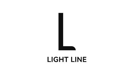 Black 'L' logo with 'LIGHT LINE' text below, representing Mark Ryden Global's Urban Light Travel Series.