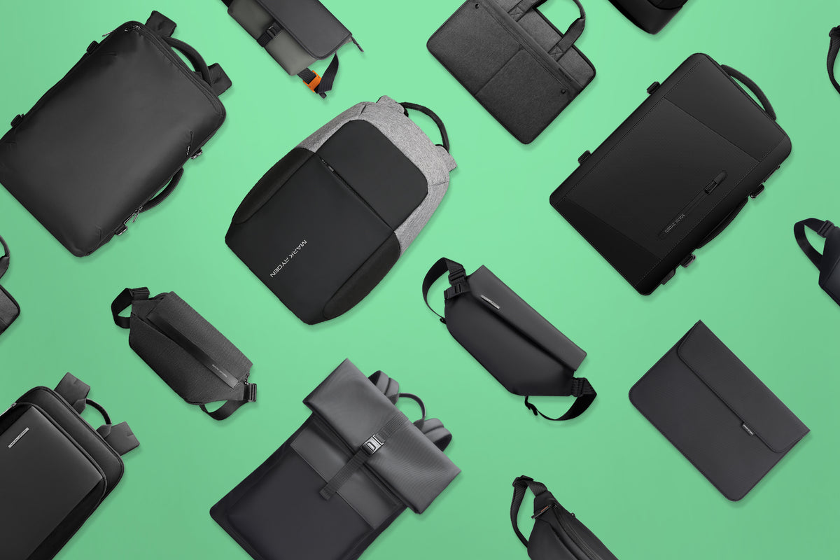 Mark Ryden multifunctional backpack collection on green background