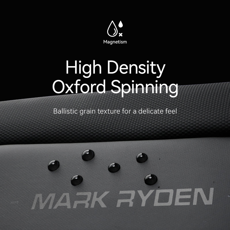 EasyGlide crossbody bag with high density oxford spinning material, ballistic grain texture, and water-resistant surface, Mark Ryden.