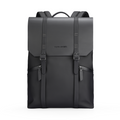 Mark Ryden black Oxford backpack with buckle straps - business travel bag