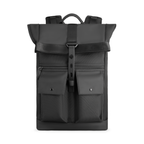 MarkRyden Global stylish black rolltop anti-theft daily commute backpack