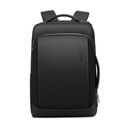 Mark Ryden black detachable light trendy business backpack with sleek design, front zip pocket, top handle, and side pockets for modern professionals.