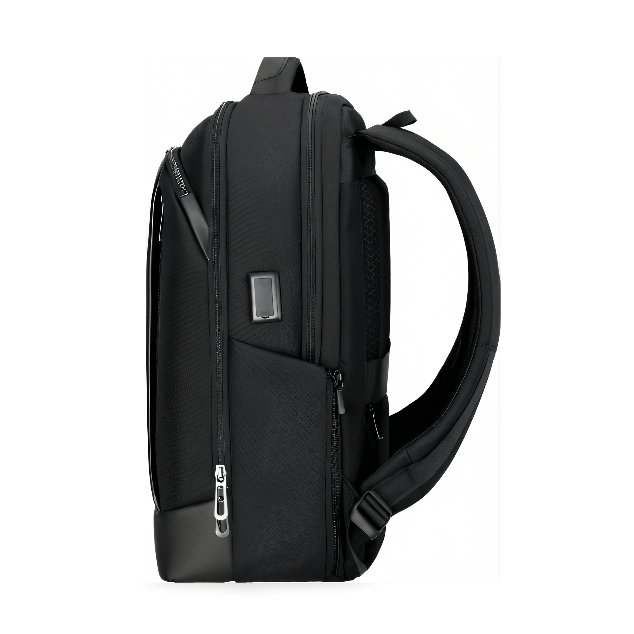 MarkRyden Daily lightweight dual-material black anti-theft backpack with multiple zippers