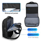 MarkRyden Global lightweight dual-material backpack w/waterproof pocket, iPad & laptop compartments