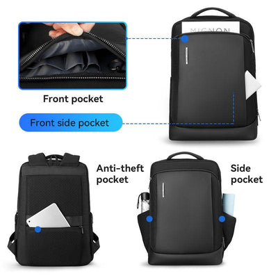 MarkRyden Luminary daily backpack - lightweight dual material w/ anti-theft & storage pockets