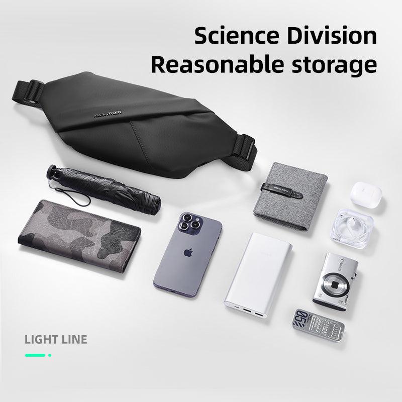 Mark Ryden Global UrbanStride black anti-theft crossbody bag storage demo