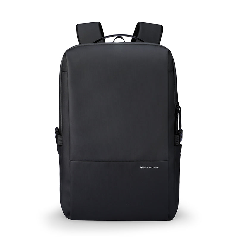 Mark Ryden sleek black waterproof multi-compartment commuter backpack for modern travelers