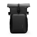 Mark Ryden black anti-theft camera backpack with roll-top closure and secure compartments