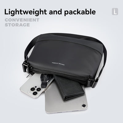 Mark Ryden Global black lightweight waterproof crossbody bag with phone, wallet, keys