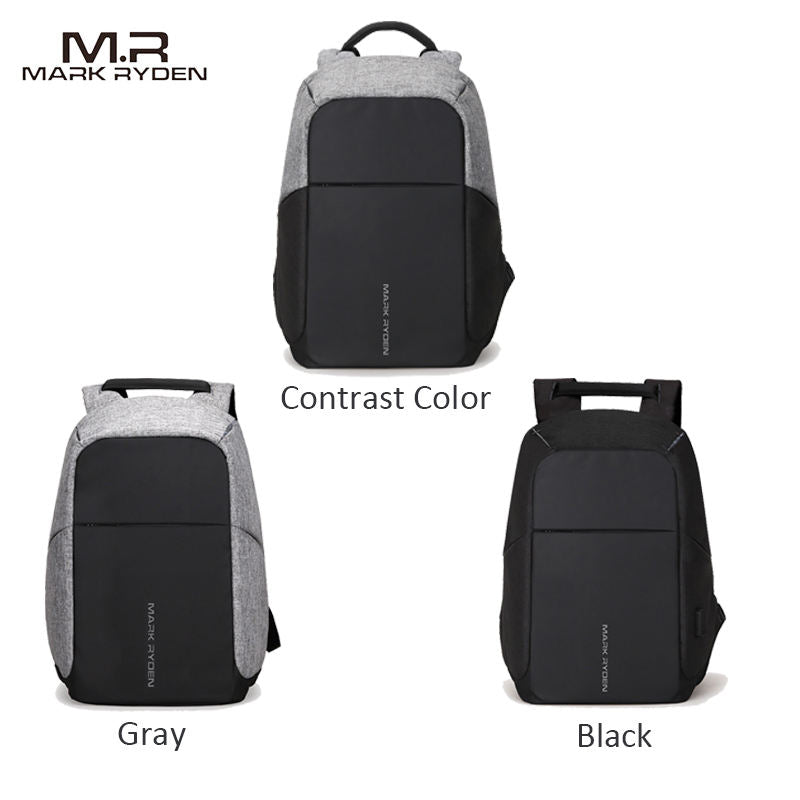 Mark Ryden anti-theft backpacks - gray, black & contrast styles | MARK RYDEN Global