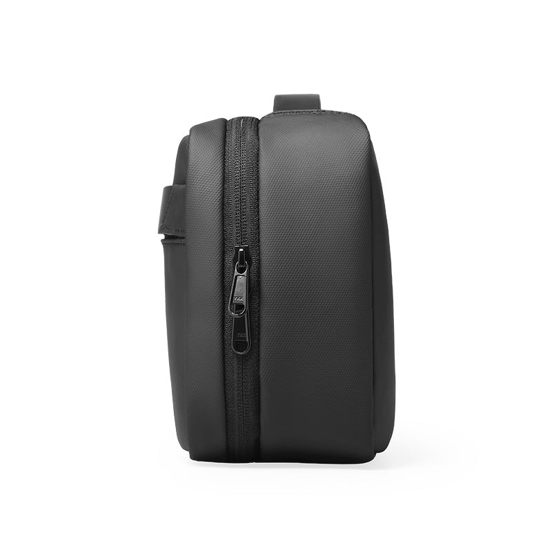 Compact black multi-layer washbag with zipper - MarkRyden Global