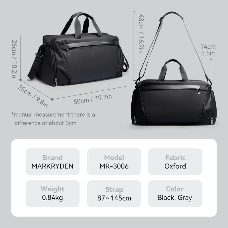 Markryden MR-3006 black multifunctional fitness bag measurements