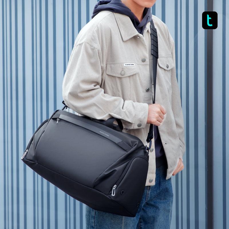 Mark Ryden Global Deformable II black leather fitness crossbody bag