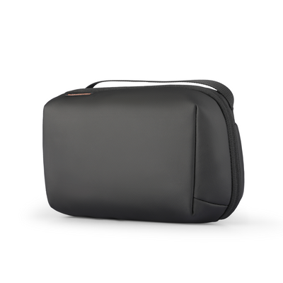 Black compact Switchstorage Multi I waterproof 3C storage bag with top handle, designed for organizing small electronics and accessories.