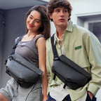 Mark Ryden Global's Casual II waterproof leather messenger bags (gray & black) for modern travelers
