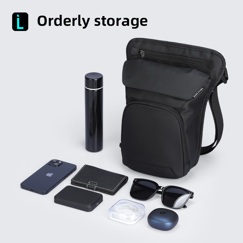 Mark Ryden Global black multifunctional crossbody bag with orderly accessory storage