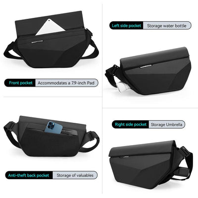 Diamond facets waterproof scratch-resistant crossbody bag with multi-pockets - MARK RYDEN Global