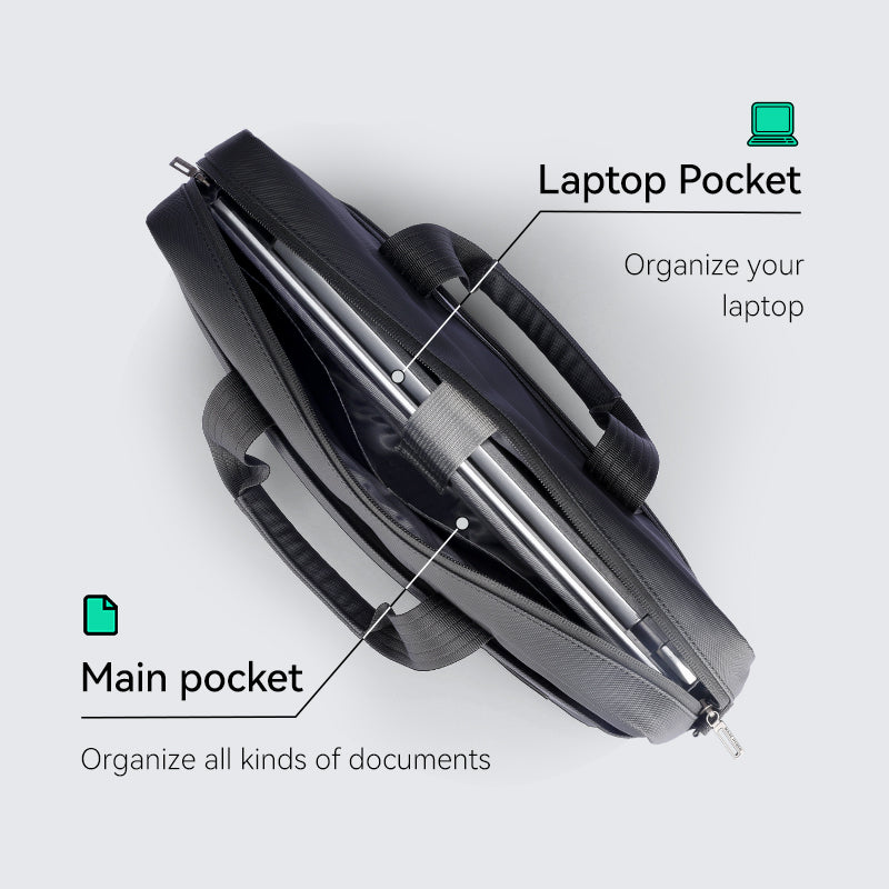 MarkRyden classic IV commuter briefcase 14/15.6 inch w/laptop pockets