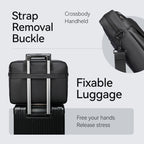 MarkRyden Classic IV anti-theft commuter briefcase w/ strap buckle & luggage attachment