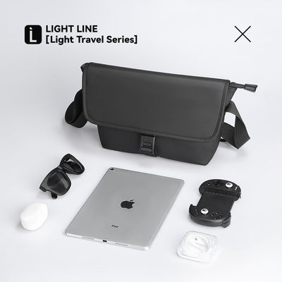 Mark Ryden Global black business casual travel crossbody bag with travel essentials