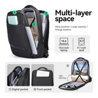 Mark Ryden Global black anti-theft backpack with multi-layer space, digital pocket, fits 15.6 laptop
