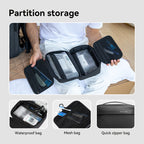 MarkRyden Global compact multi-layer washbag with partition storage, waterproof/mesh compartments