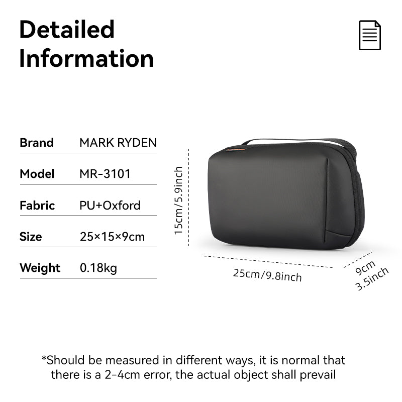 Mark Ryden black waterproof functional 3C storage bag MR-3101 model