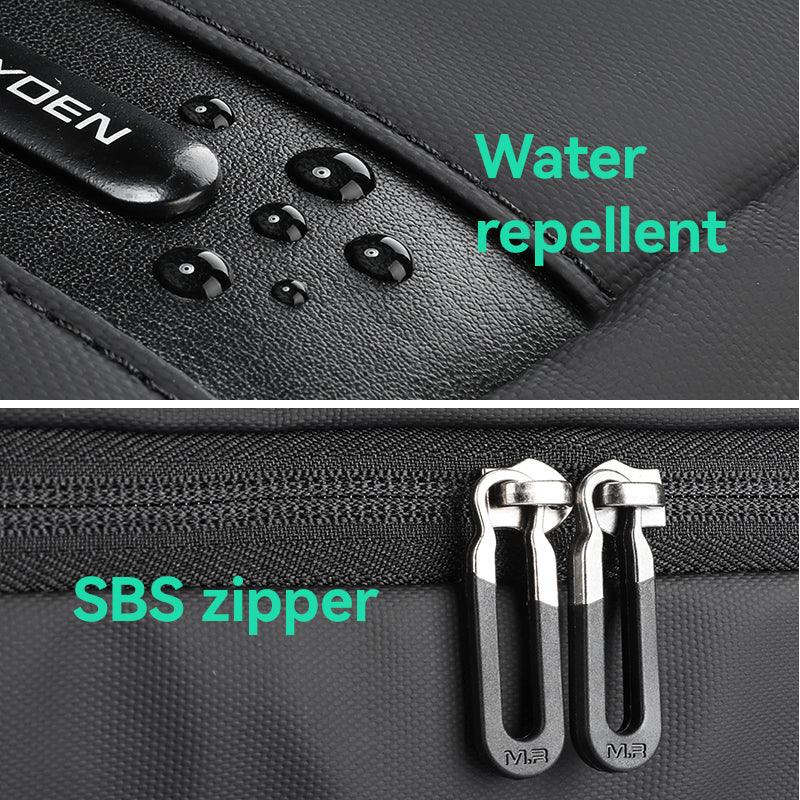 Mark Ryden black travel bag with water repellent and SBS zipper