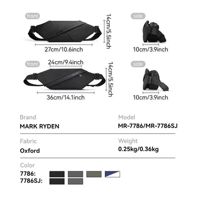 Mark Ryden UrbanStride compact crossbody satchel bag dimensions anti-theft design