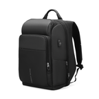 Black Mark Ryden Compacto versatile spacious carry-on laptop backpack with multiple zippered compartments, top handle, and USB port for 15.6/17.3 inch laptops.
