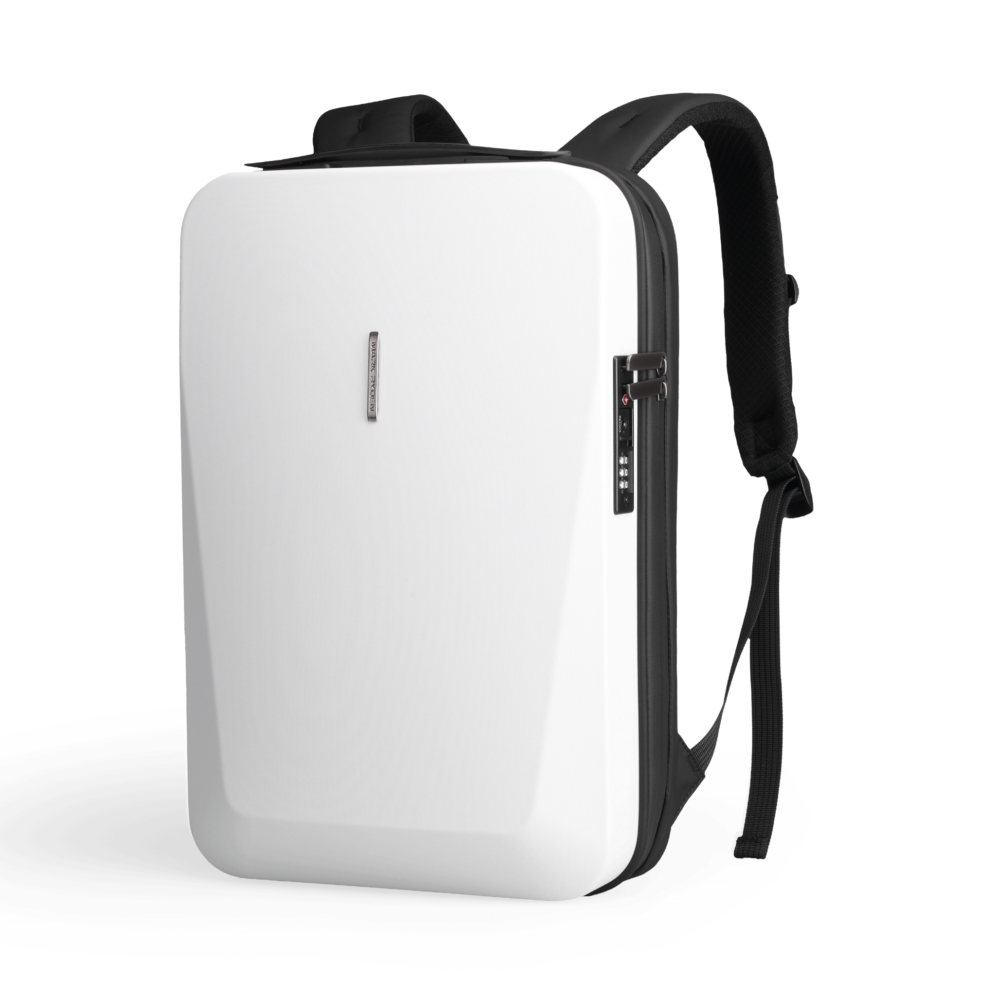Mark Ryden white waterproof laptop backpack with anti-theft combination lock