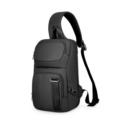Mark Ryden Global black waterproof large capacity fashion commuter crossbody bag with multiple compartments